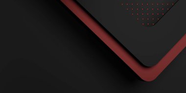 teknoloji arkaplan siyah kırmızı soyut 3D illüstrasyon