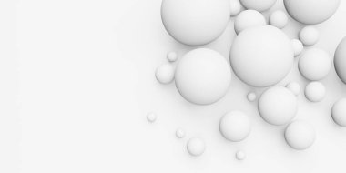 Çember soyut serbest yüzen top Parlak geometrik arkaplan 3d illüstrasyon