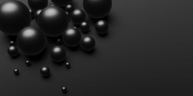 Çember soyut serbest yüzen top Parlak geometrik arkaplan 3d illüstrasyon