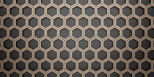 Resumo Hexagon Fundo Honeycomb Parede Tecnologia Fundo Ilustração — Fotografia de Stock