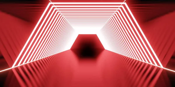 Tunel Technologie Laserové Světlo Neonové Světlo Ilustrace — Stock fotografie