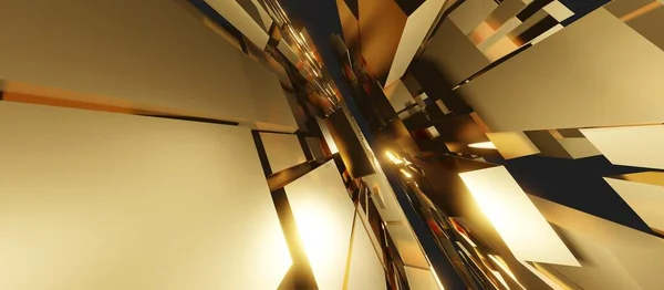 Altın Döşeme Geometrik Hiyerarşi Meydanı Görüntü — Stok fotoğraf