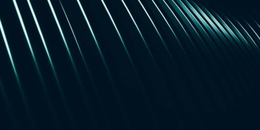 Paralel çizgiler eğriler biçimsiz şekiller plastik tüp yüzey modern üç boyutlu illüstrasyon