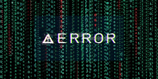 ERROR ikili kod bilgisayar virüsü ikili veri bilgisayarı dijital ikili bilgi ekranı teknolojisi 3d illüstrasyonunu hackliyor