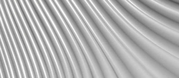 Beyaz Plastik Dalga Paralel Çizgiler Arkaplan Dalgası Eğri Bir Illüstrasyon — Stok fotoğraf