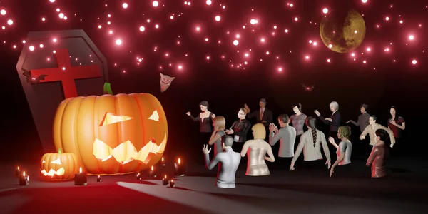 Metaverse Avatars Halloween Party Социальные Сети People Social Conneverse Metaverse — стоковое фото