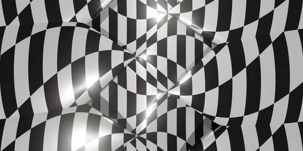 Grid Abstract Background Chess Checkered Flag Finish Line Victory Rendering — Stock Photo, Image
