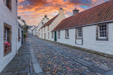 Restored National Trust for Scotland property in Culross Fife Scotland clipart