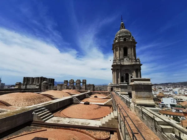 Vista Dal Tetto Della Vecchia Cattedrale Campanile Malaga — Foto Stock