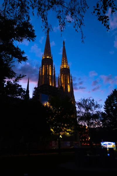 Vienne Autriche Juillet 2021 Église Votive Votivkirche Située Sur Ringstrasse — Photo