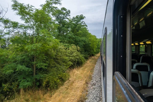 Tren Penceresinden Manzara Görüntüsü — Stok fotoğraf