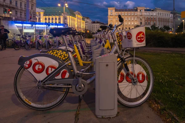 Vienna Austria July 2021 Station City Bike Bicycles Vienna Public — ストック写真