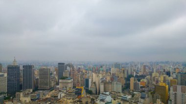 Aerial view of Sao Paulo downtown Skyline;