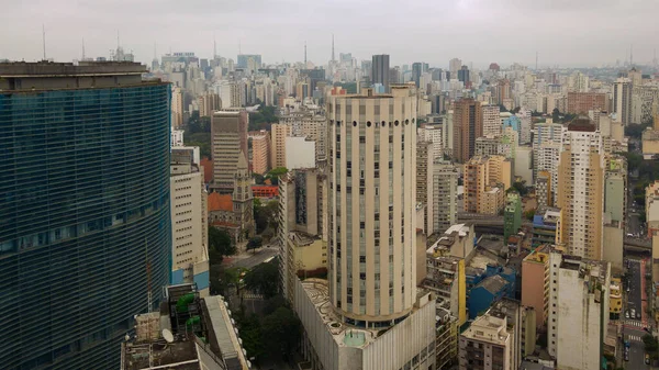 Aerial View Sao Paulo Downtown Skyline — Fotografia de Stock