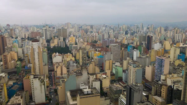 Aerial view of Sao Paulo downtown Skyline;