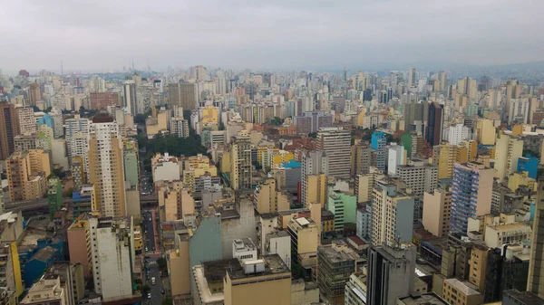 Aerial View Sao Paulo Downtown Skyline — 스톡 사진