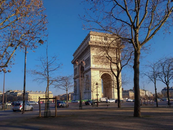 Natural View Triumphal Arch Paris — ストック写真