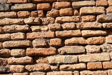 Antik Roma tuğla duvar arkaplanı.