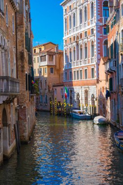 Scenic view of Venice empty canals during daylight.