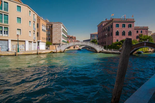 Venice Italy August 2021 Scenic View Venice Empty Canals Daylight — Stock Photo, Image