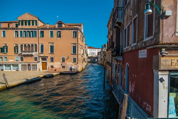 Venise Italie Août 2021 Vue Des Maisons Historiques Milieu Des — Photo
