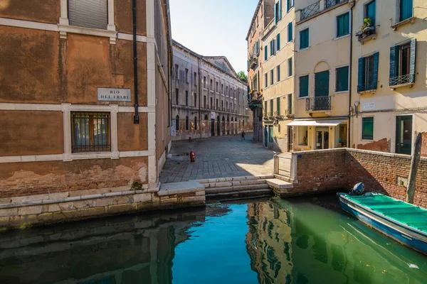 Vue Panoramique Des Canaux Vides Venise Pendant Journée — Photo