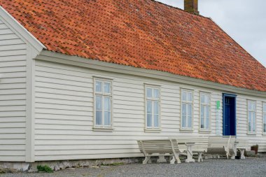 NAERBOE, NORway - 2020 Temmuz 06. Eski rahip evi, Haa Gamle Prestegard, Rogaland 'da.