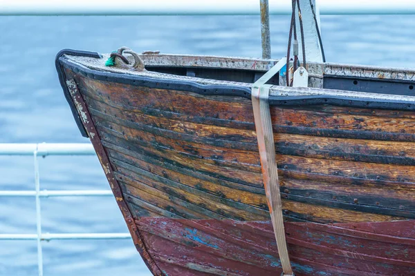 Ulsteinvik Norwegen September Altes Ikonisches Rettungsboot Aus Holz Auf Einem — Stockfoto