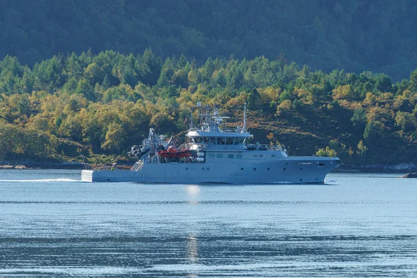 Ulsteinvik Norway Setembro Guarda Costeira Norwegian Cinzenta Sem Nome Fiorde — Fotografia de Stock