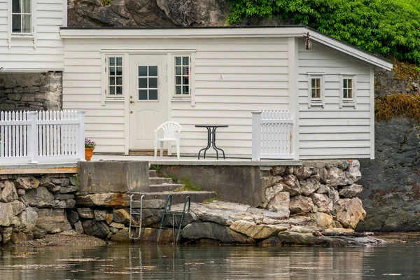 Geiranger Norway 2020 June Old White Summer House Norway — Stock Photo, Image