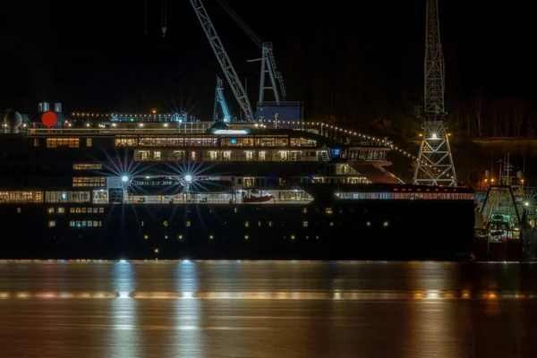 Ulsteinvik Norway 2020 Hazi Ran Fridtjof Nansen Gece Kleven Yard — Stok fotoğraf