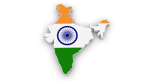 Illustration India Map — Stock Photo, Image