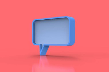 Bir sohbet kutusunun 3 boyutlu görüntüsü