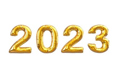 3d Mutlu Yeni Yıl 2023 'ün balon şeklindeki hali