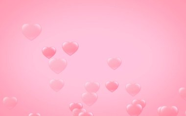 Kırmızı ve pembe kalp. Sevgililer Günü 'nde kalplerin soyut arkaplanı.