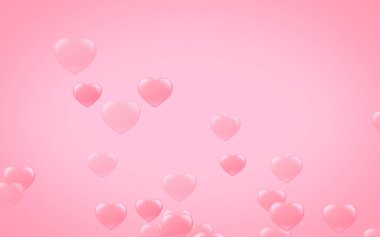 Kırmızı ve pembe kalp. Sevgililer Günü 'nde kalplerin soyut arkaplanı.