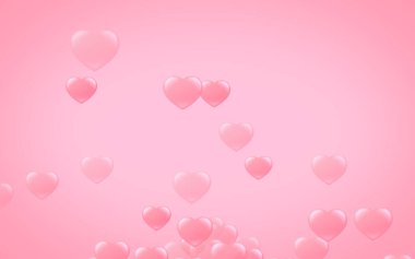 Kırmızı ve pembe kalp. Sevgililer Günü 'nde kalplerin soyut arkaplanı.