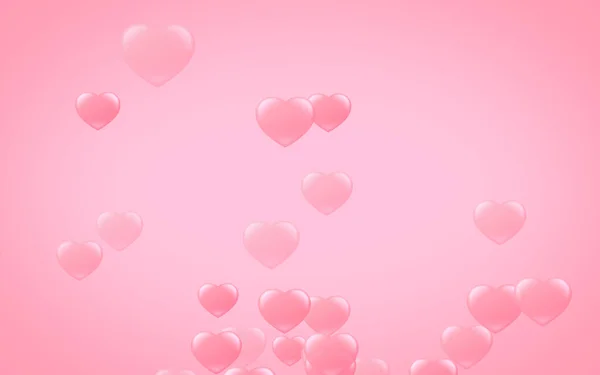 Kırmızı Pembe Kalp Sevgililer Günü Nde Kalplerin Soyut Arkaplanı — Stok fotoğraf