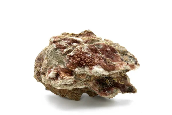 堆積起源のピンク石膏鉱物は テルエル県で発見された硫酸カルシウムで構成されています ロイヤリティフリーのストック画像