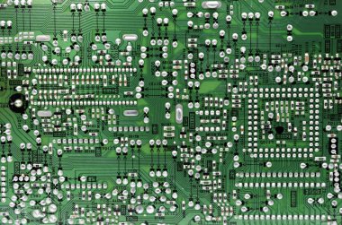 Yeşil elektronik devre kartını kapat