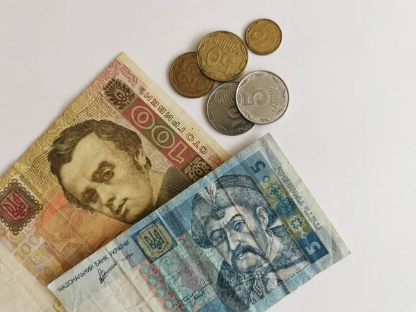 Bankovky Ukrajiny Ukrajinské Peníze Národní Měna Ukrajiny Hryvnia Uah 2022 — Stock fotografie