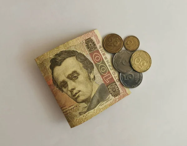 Bankovky Ukrajiny Ukrajinské Peníze Národní Měna Ukrajiny Hryvnia Uah 2022 — Stock fotografie