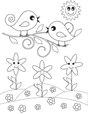 Çocuk boyama kitabı sayfası