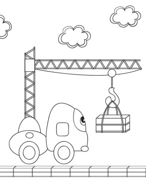 Çocuk boyama kitabı sayfası