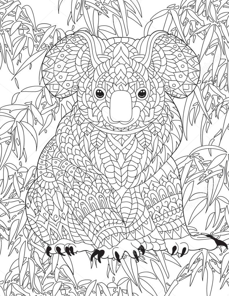 adult coloring book page