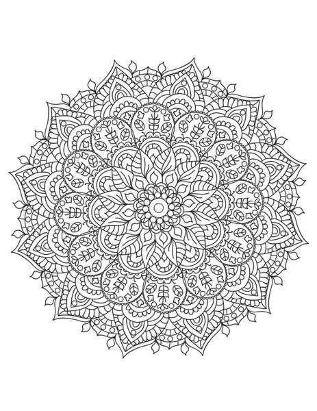 Mandala Para Colorear Página Del Libro — Vector de stock