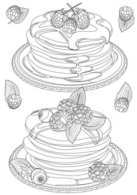 yemek boyama kitabı sayfası