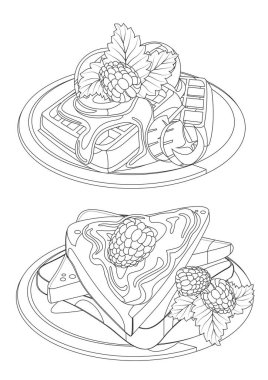 yemek boyama kitabı sayfası