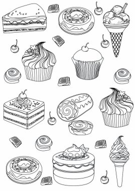 yemek boyama kitabı sayfası