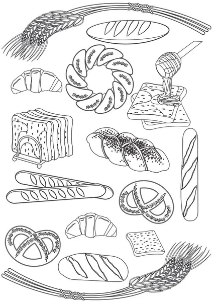 Coloriage Alimentaire Page Livre — Image vectorielle